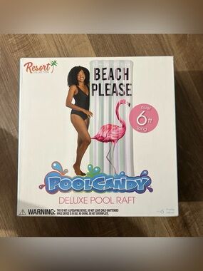 Beach Resort Collection Beach Please Pink Flamingo Inflatable Pool Raft